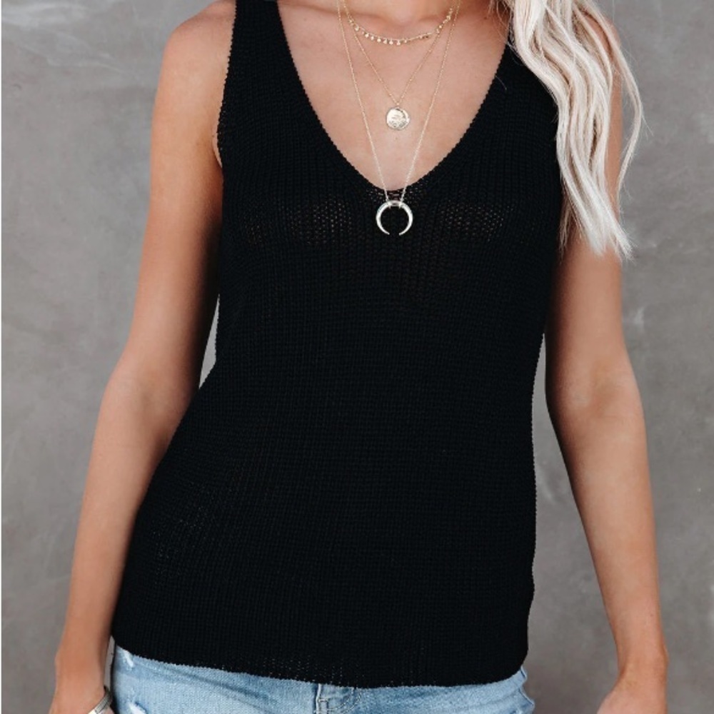 VICI Are We There Yet Knot Tank Black - Picture 2 of 5